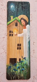 Deska Retro Anioł opiekun domu nr 3 dł.40cm x szer.12cm