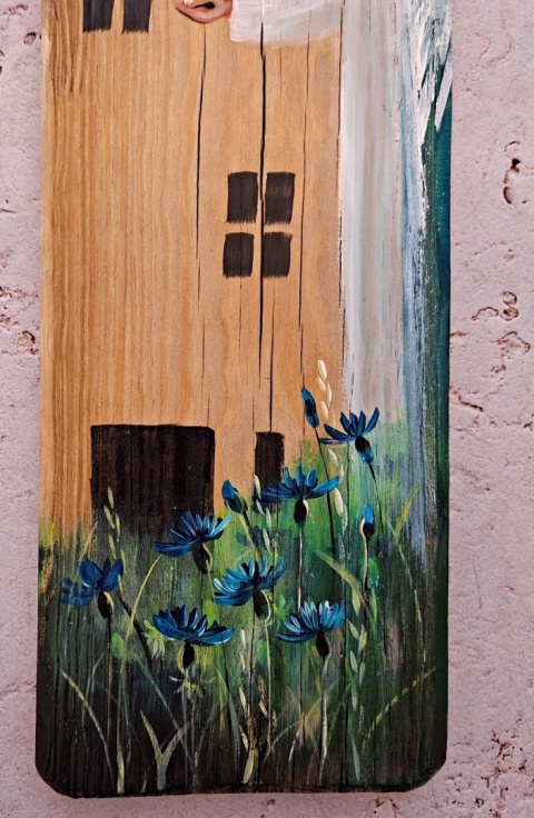 Deska Retro Anioł opiekun domu nr 3 dł.40cm x szer.12cm