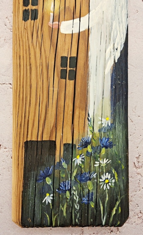 Deska Retro Anioł opiekun domu nr 8 dł.40cm x szer.12cm