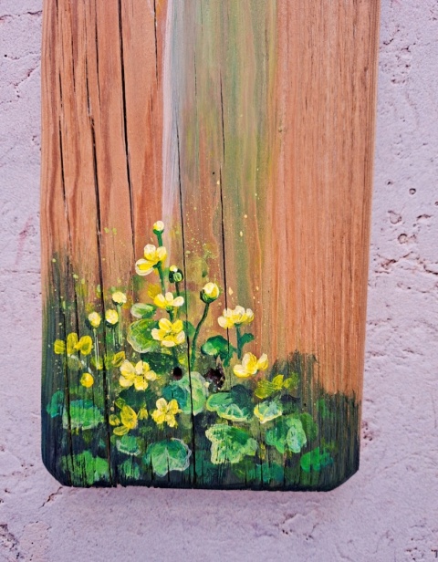 Deska Retro Anioł wiosenny dł. 40cmxszer.12cm