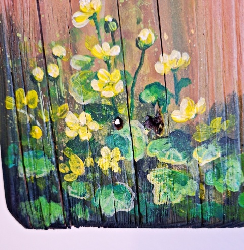 Deska Retro Anioł wiosenny dł. 40cmxszer.12cm