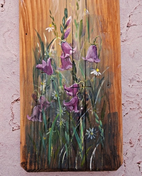Deska Retro Anioł z fletem nr 2 dł.40cm x szer.12cm