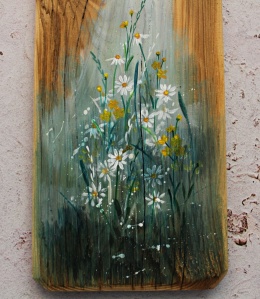 Deska Retro Anioł z kotem nr 3 dł. 40cm x 12cm