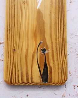 Deska Retro Anioł z kotem nr 4 dł. 40 cm x 12 cm