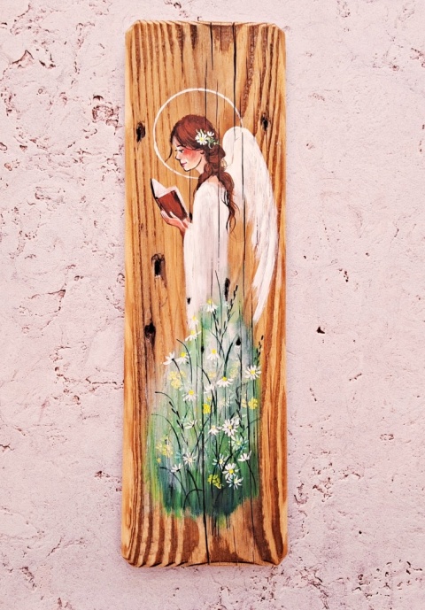 Deska Retro Anioł z książką nr 2 dł.40cm x szer.12 cm