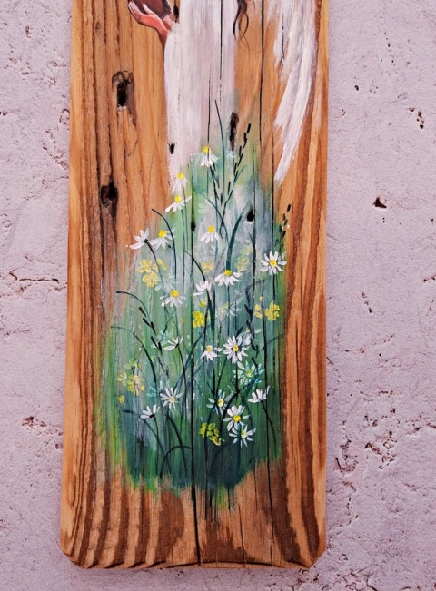 Deska Retro Anioł z książką nr 2 dł.40cm x szer.12 cm