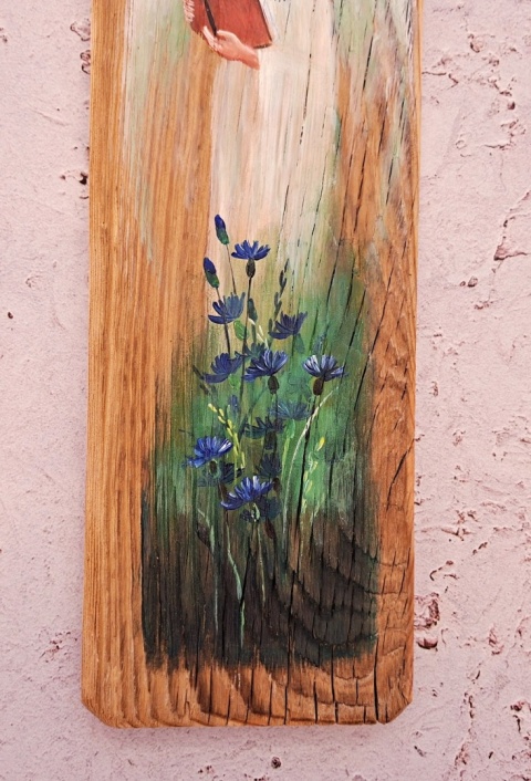 Deska Retro Anioł z książką nr 5 dł.40cm x szer.12cm