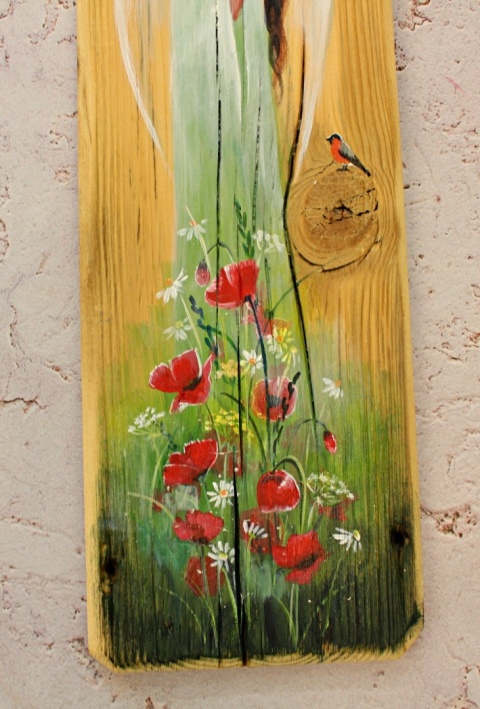 Deska Retro Anioł z ptakami nr 1 dł.40cmxszer.12cm Deska Retro Anioł z ptakami nr 1 dł.40cmxszer.12cm