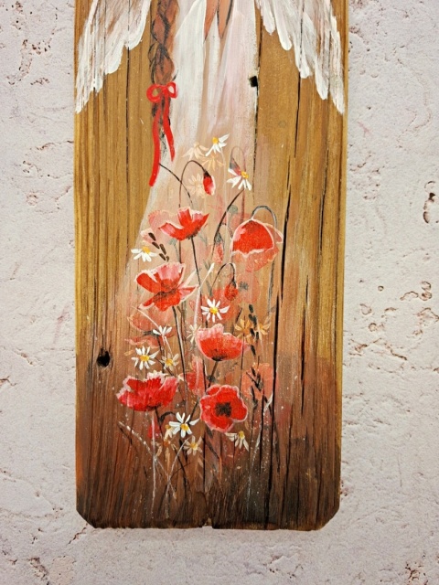 Deska Retro Anioł z sercem 1 dł.40cm x szer.12cm