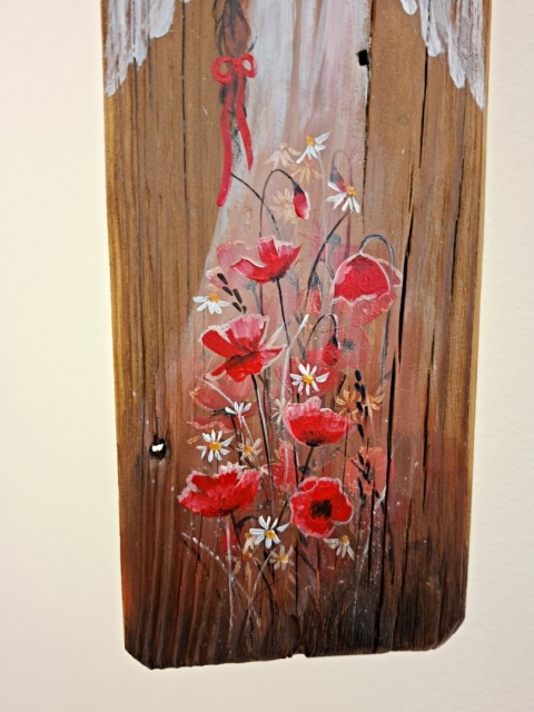 Deska Retro Anioł z sercem 1 dł.40cm x szer.12cm