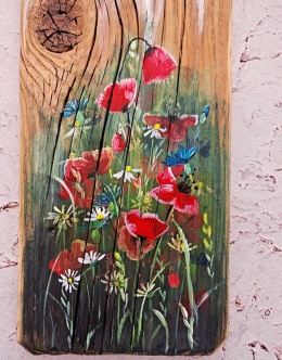 Deska Retro Anioł ze skrzypcami nr 1 dł.40cm x szer.12cm
