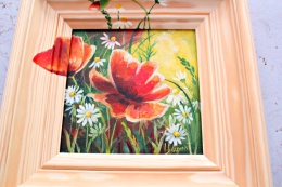 Obraz na płótnie MAKI nr 1 - 24,5 cm x 24,5 cm