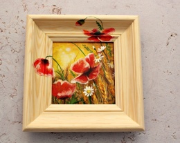 Obraz na płótnie MAKI nr 2 - 24,5 cm x 24,5 cm